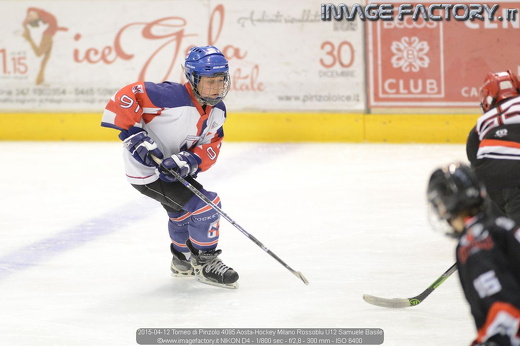 2015-04-12 Torneo di Pinzolo 4095 Aosta-Hockey Milano Rossoblu U12 Samuele Basile